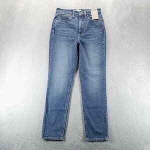 Madewell Jeans Womens 27 Blue The Perfect Vintage High Rise Slim Tapered Denim